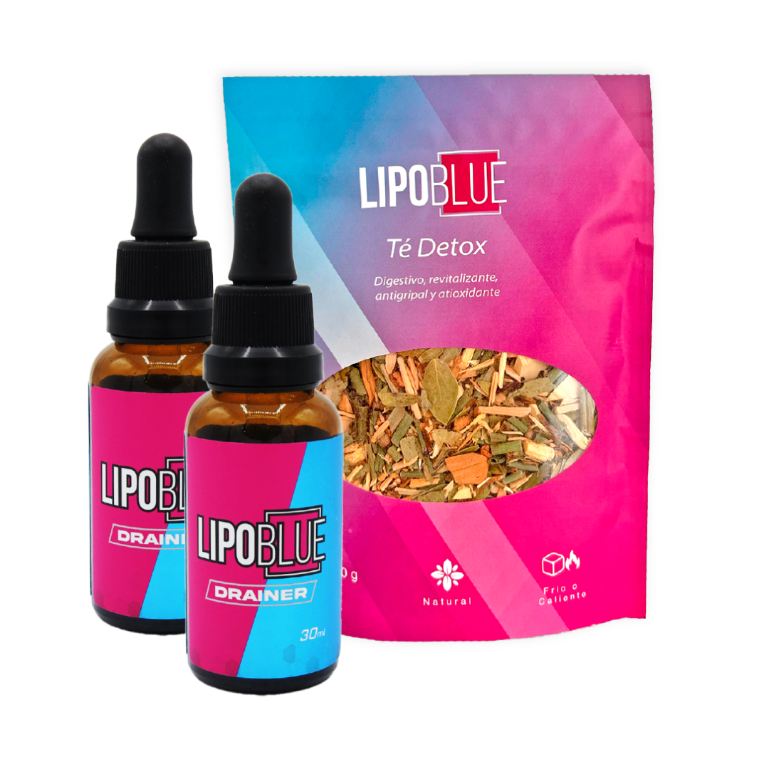 2 DRAINER + TÉ DETOX LIPOBLUE